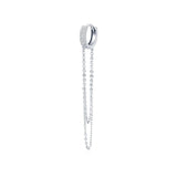 Rainbow CZ Drop Earrings 925 Silver Wedding Jewelry