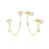 S925 Sterling Tassel Zircon Drop Earrings Women Fine Jewelry