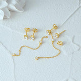 S925 Sterling Tassel Zircon Drop Earrings Women Fine Jewelry