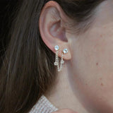 S925 Sterling Tassel Zircon Drop Earrings Women Fine Jewelry