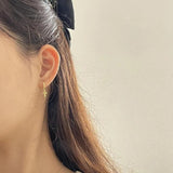 925 Silver Classic Cross Hoop Earrings for Women Girls