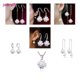 Ice Flower Drop Earrings 925 Sterling Silver Dangle Earing