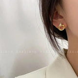 925 Silver Needle Vintage Geometric Earrings Wedding Jewelry