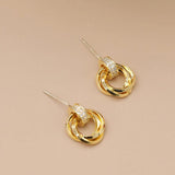 925 Silver Needle Vintage Geometric Earrings Wedding Jewelry