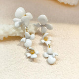 Vintage Flower Earrings 925 Silver Needle Wedding Sweet Hot