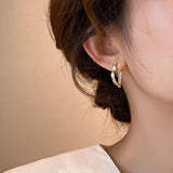 Love Zircon Earrings 14K Plated Women's Party Accessories