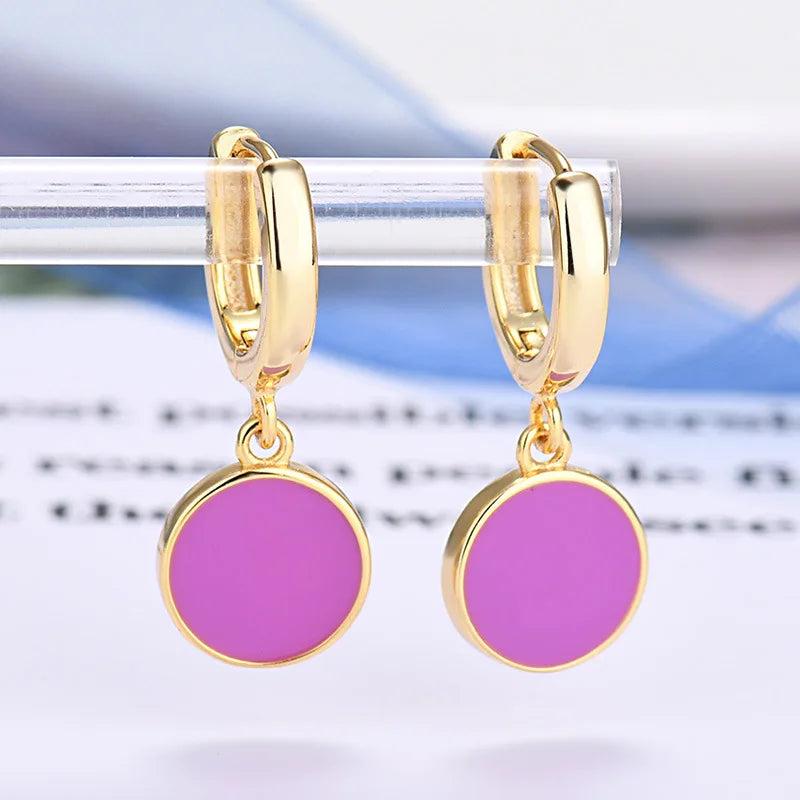 925 Silver Round Earrings for Women Wedding Party