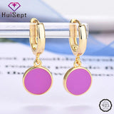 925 Silver Round Earrings for Women Wedding Party