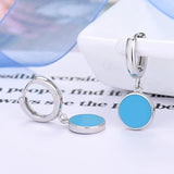 925 Silver Round Earrings for Women Wedding Party