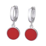 925 Silver Round Earrings for Women Wedding Party