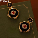 925 Silver Geometric Earrings High Glass