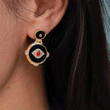 925 Silver Geometric Earrings High Glass