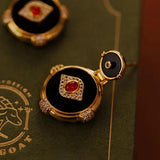 925 Silver Geometric Earrings High Glass