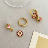 Colorful Earrings 925 Silver Needle For Women Girl Party Gift