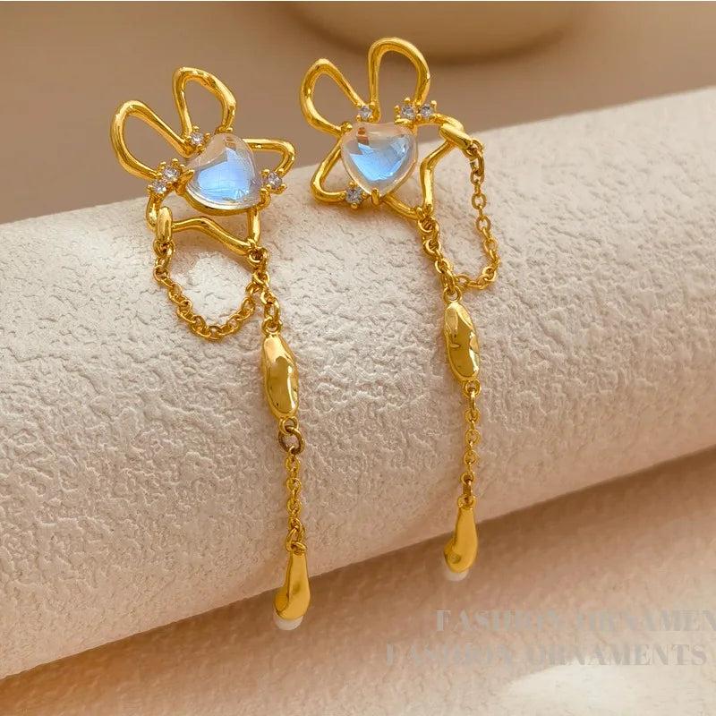 925 Silver Flower Earrings For Women Delicate Ear Accessories