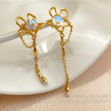 925 Silver Flower Earrings For Women Delicate Ear Accessories