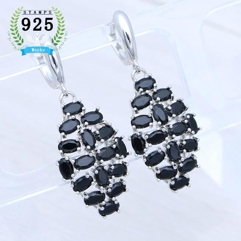 925 Silver Punk Earrings with Spinel Stones