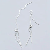 MloveAcc Sterling Silver Tassel Butterfly Earrings for Women