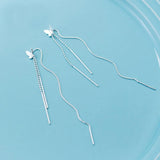 MloveAcc Sterling Silver Tassel Butterfly Earrings for Women