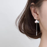 Colorful Balloon Drop Earring 925 Silver Zircon Tassel Jewelry