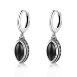 925 Silver Bluesand Hoop Earrings Moonstone Pendant Jewelry
