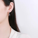 925 Silver Bluesand Hoop Earrings Moonstone Pendant Jewelry