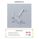 925 Sterling Silver Triangle Drop Earrings Geometric Hollow Punk Jewelry