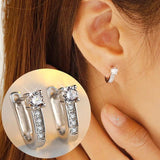 Tibetan Silver Zircon Wedding Earrings Bridal Jewelry