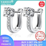 Tibetan Silver Zircon Wedding Earrings Bridal Jewelry