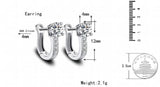Tibetan Silver Zircon Wedding Earrings Bridal Jewelry