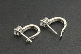 Tibetan Silver Zircon Wedding Earrings Bridal Jewelry