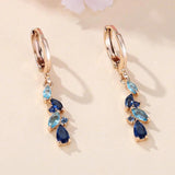 Sapphire Drop Earrings 925 Silver Jewelry for Women