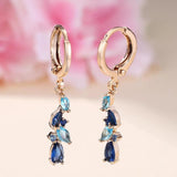 Sapphire Drop Earrings 925 Silver Jewelry for Women
