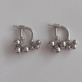 Bilandi 925 Silver Front Bead Drop Earrings