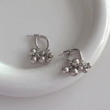 Bilandi 925 Silver Front Bead Drop Earrings