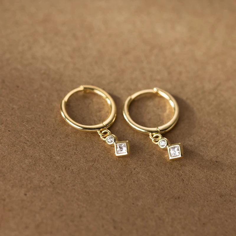 925 Silver Zircon Tassel Drop Earrings for Women Wedding Charms