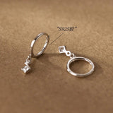 925 Silver Zircon Tassel Drop Earrings for Women Wedding Charms