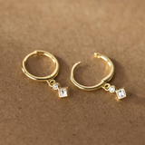 925 Silver Zircon Tassel Drop Earrings for Women Wedding Charms