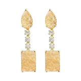 925 Silver Water Drop Earrings CZ Stone Korea Jewelry