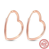 925 Silver Love Earrings Flower Feather Butterfly Heart Women's Jewelry