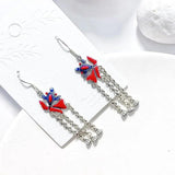 Vintage Red Golden Small Fish Earrings for Women