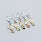 925 Silver Green Zircon Tassel Earrings for Women - Sweet Gift
