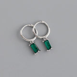 925 Silver Rainbow Zircon Drop Earrings Romantic Women's Jewelry