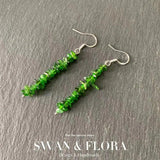 Natural Diopside Earrings 925 Sterling Silver For Women Jewelry Gift