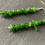 Natural Diopside Earrings 925 Sterling Silver For Women Jewelry Gift