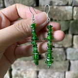 Natural Diopside Earrings 925 Sterling Silver For Women Jewelry Gift