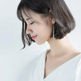 Bohemia 3mm Heart Tassel Dangle Earrings For Women