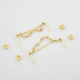 925 Silver Flirt Drop Chain Earring Teardrops Pendientes