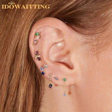 925 Silver Pastel CZ Drop Earring Jewelry