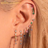 925 Silver Pastel CZ Drop Earring Jewelry